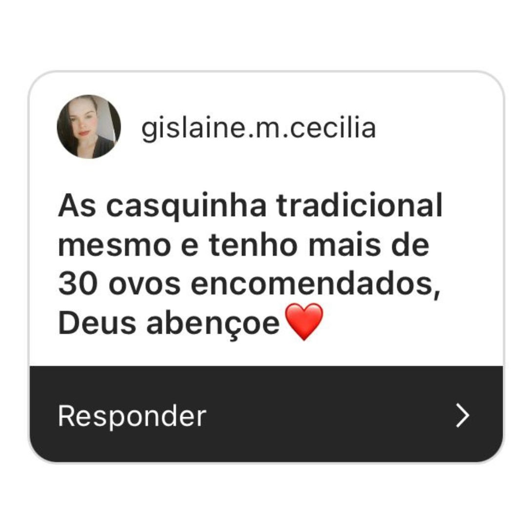 Depoimento 4 — aluna com 30 ovos encomendados